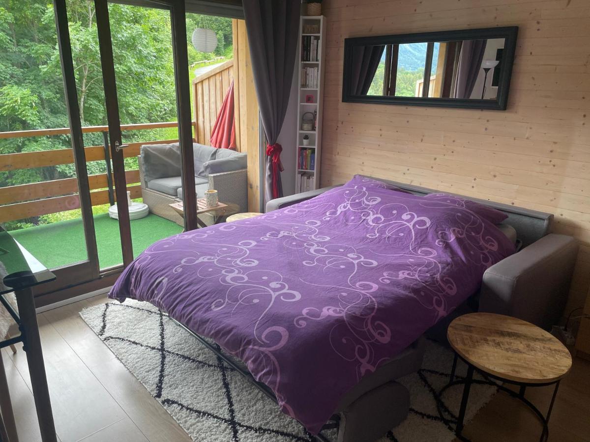 Studio Turquoise quartier Grattague vue MontBlanc Saint-Gervais-les-Bains Extérieur photo